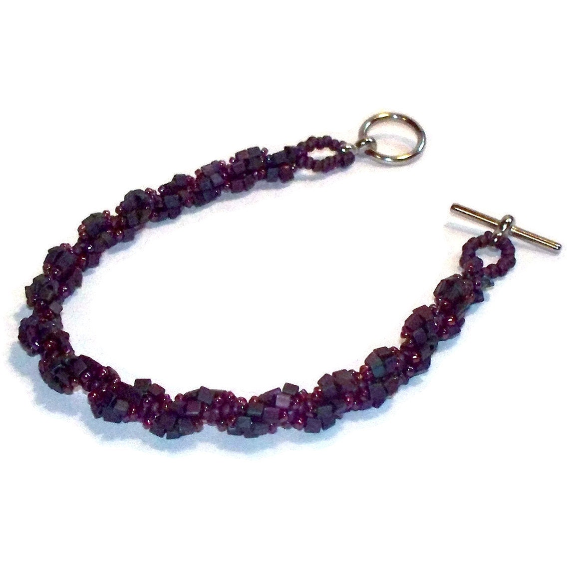 RESERVED for UpstateHerbWorks...Purple Berry DNA Spiral Bracelet