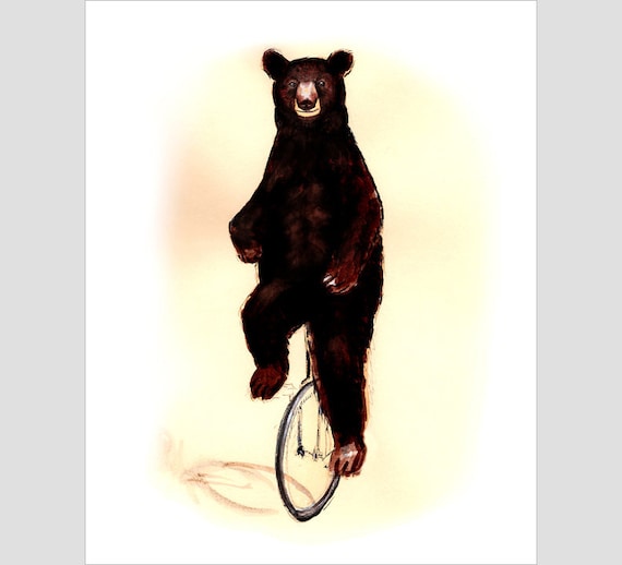 Bears Riding Unicycles