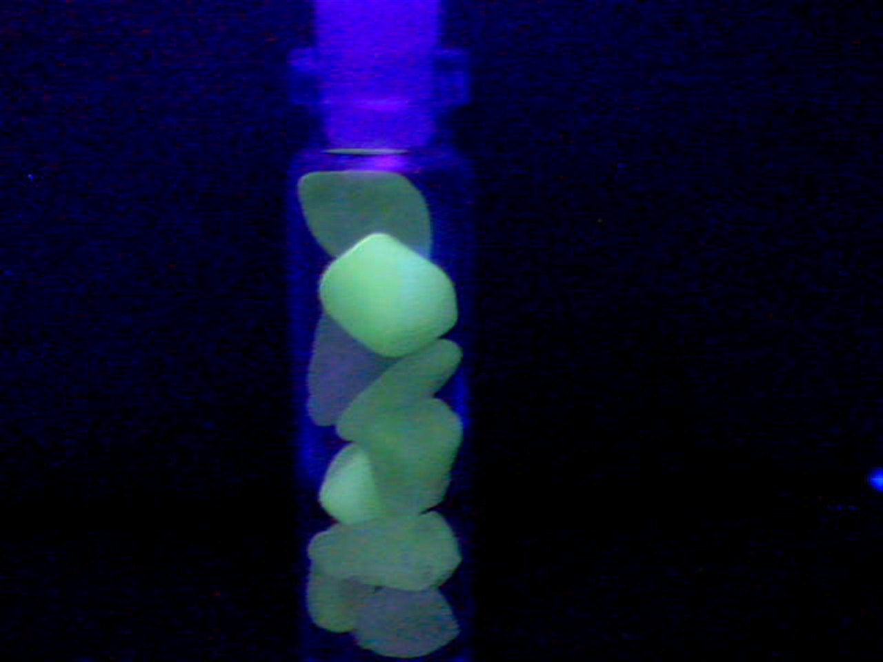 Genuine UV Glow in the dark Beach sea glass vial bottle jewelry handmade necklace