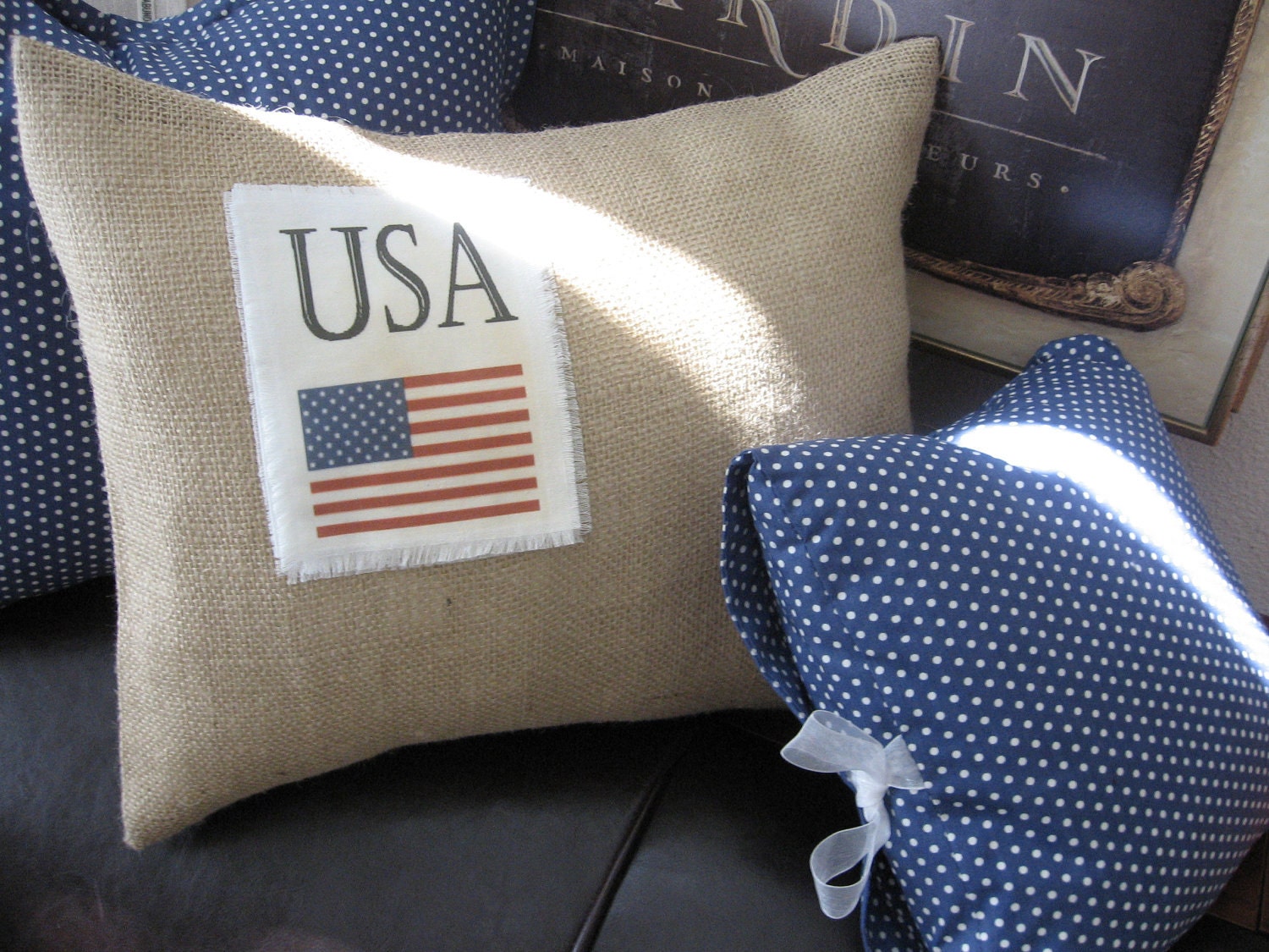 Pillows - America, New York, Twin Tower, 911, Burlap, Autumn, USA Flag, Fall, Home Decor, Memorial, Patriotic, Accent, Industrial 15" x 18"