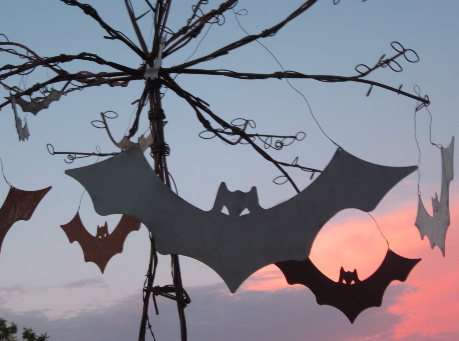 fruit bat sculpture