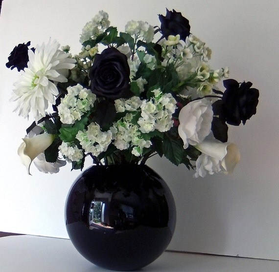 Black Roses Floral Arrangement