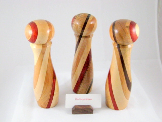 Pepper Mill  8 Multi-colored Lamnated woods