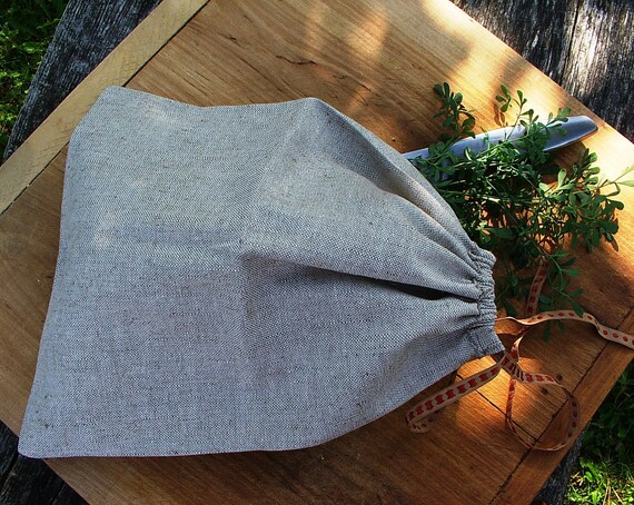Natural Linen Bag Pouch for Homemade Bread