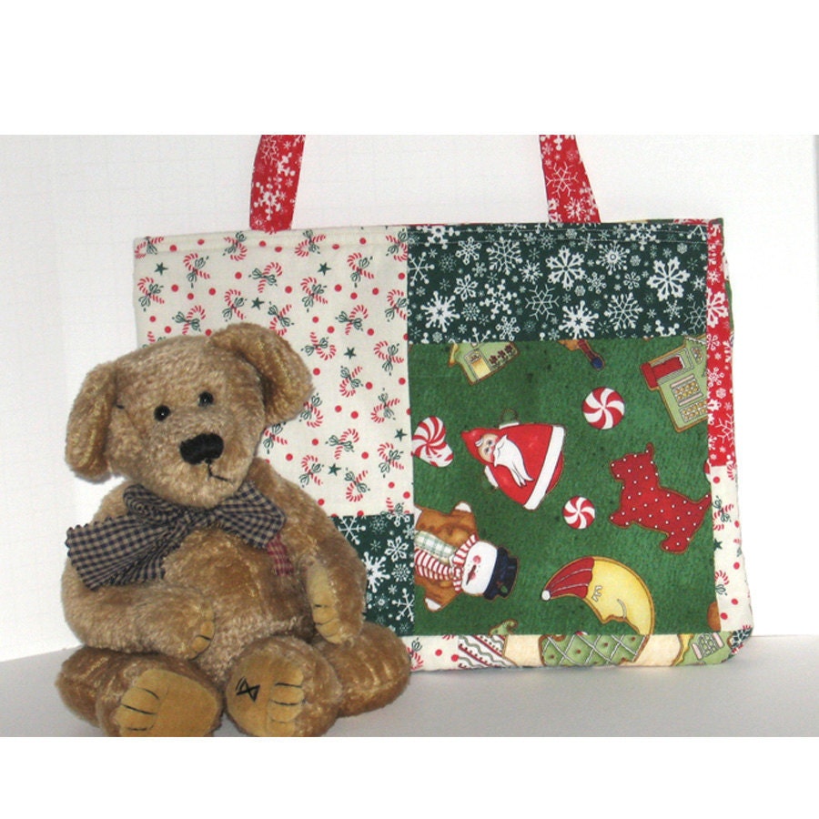 Santa Is Coming Patchwork Bag