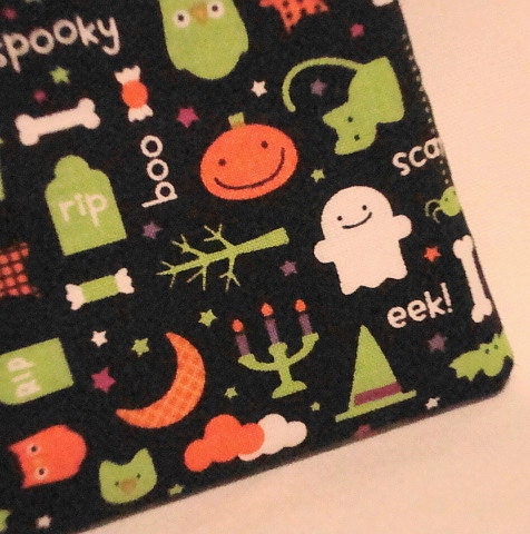 Kawaii Halloween Ghosts and Kitties Zippered Pouch  by WolfBait from etsy.com