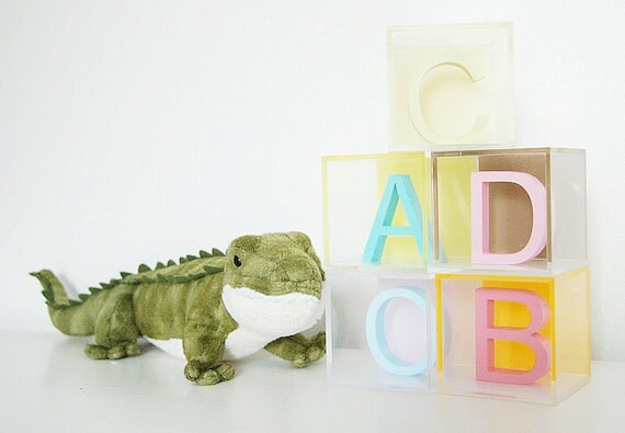 Custom Modern Letter Blocks