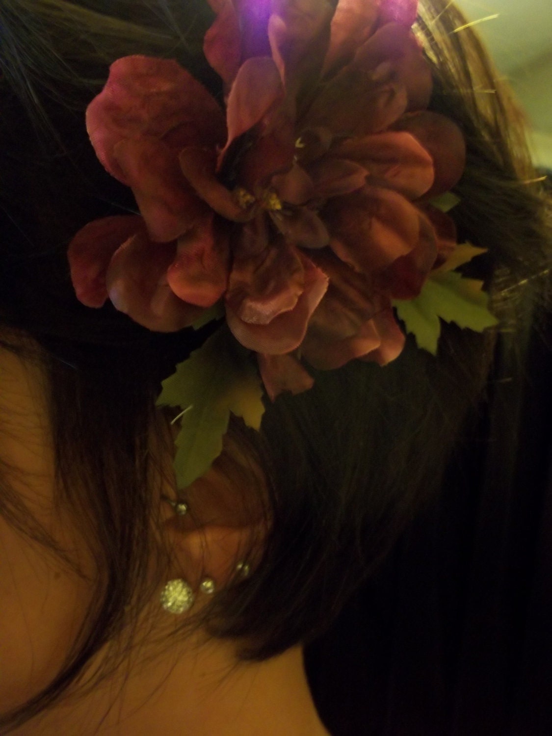 Hair clip ribbon flower accessory for bohemian kids adults bridesmaids