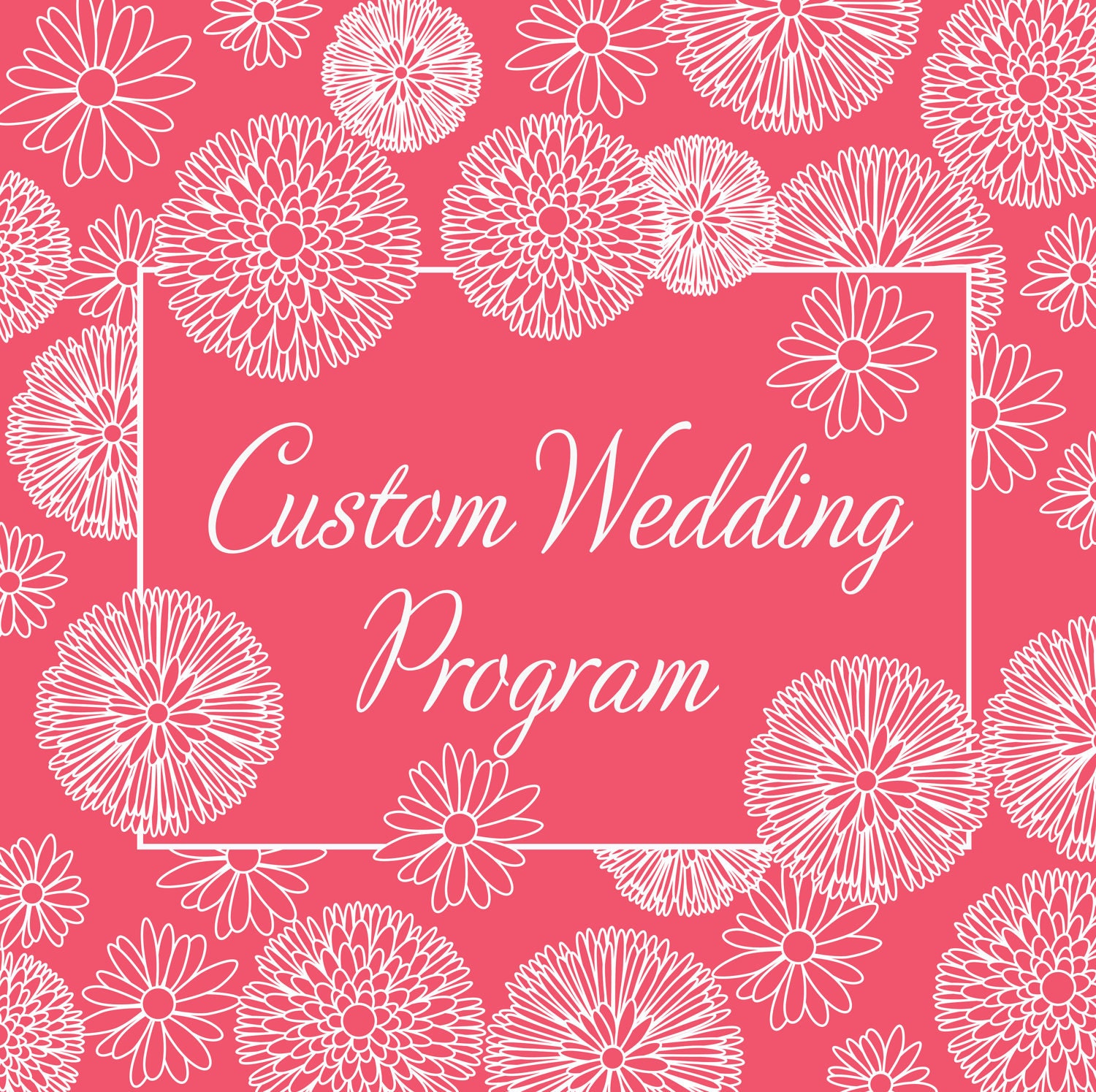 Custom Rustic Modern Wedding Program