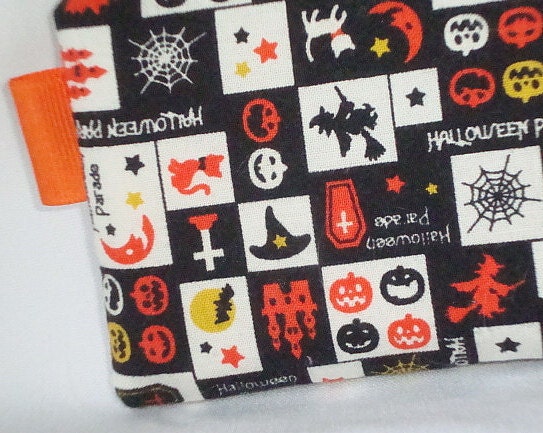 Halloween Montage Zippered Pouch  Black Camera / IPod by WolfBait from etsy.com