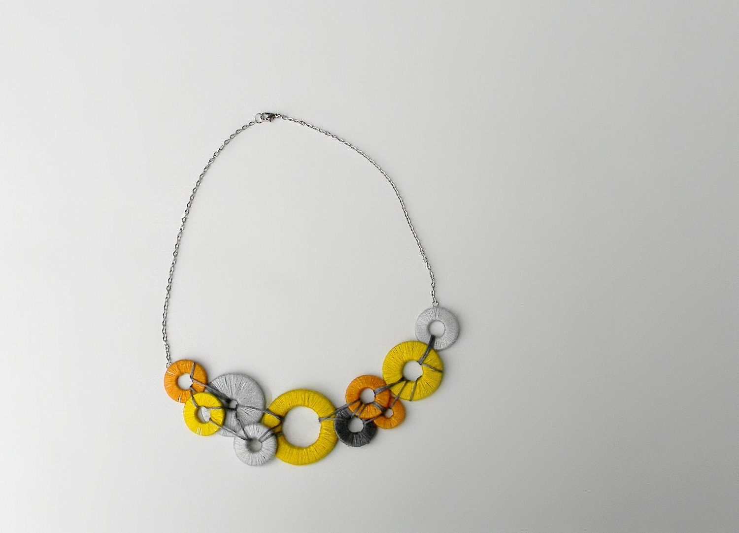 Wrapped Washer Necklace