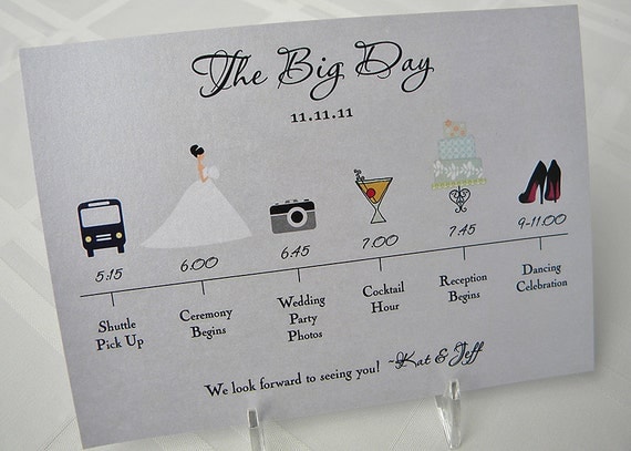 Wedding Timeline Card