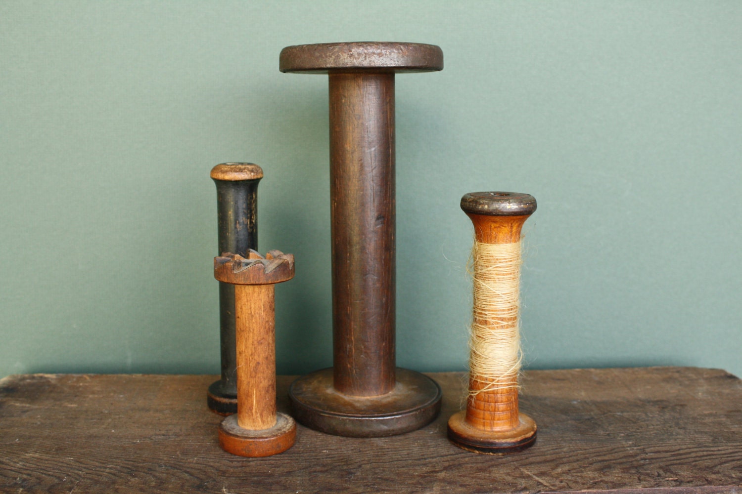 Vintage Wooden Industrial Spools