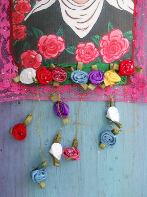 Saint Therese Theresa Roses From Heaven Original Art Tag Free Shipping US and Canada