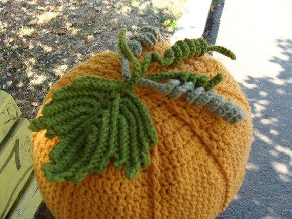 Crochet Funny Halloween Pumpkin Hat Girlie Teens Adults Orange Olive Green Autumn Fall Winter Accessories designed by dodofit on Etsy