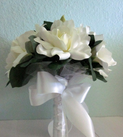 Gardenia Wedding Bouquet From GardenLeafDesign