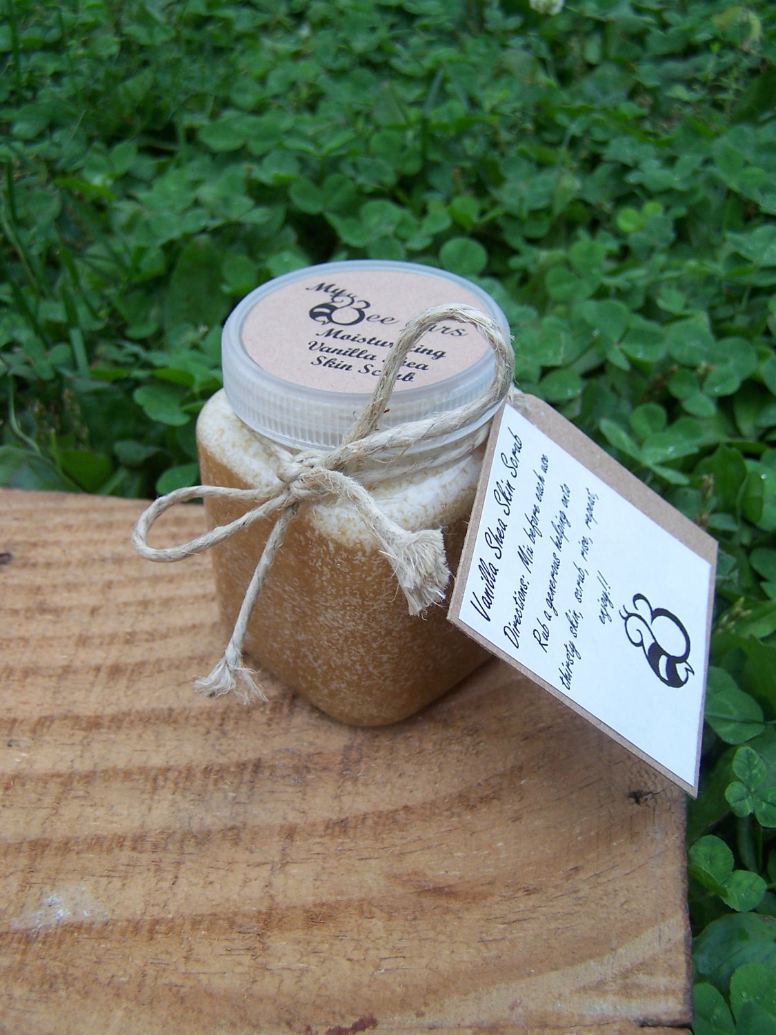Skin Scrub Vanilla Shea 6oz Handmade Vegan