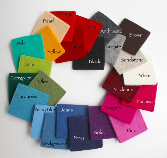 Better Homes & Gardens November 2011 Gift Guide- Flower Power Coasters in 3mm Virgin Merino Wool Felt