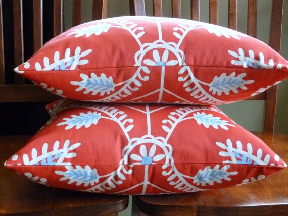 Decorative Accent Pillow Covers - Two18 Inch in Red