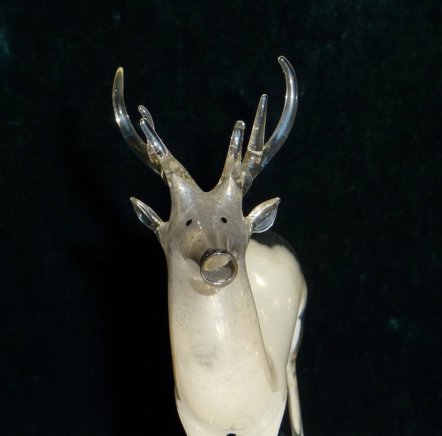Ice Deer Antique Mercury Glass Reindeer Christmas Ornament