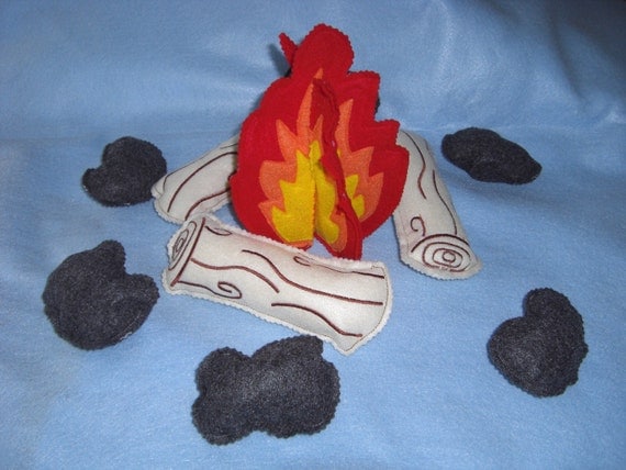 Pretend Felt Campfire play set
