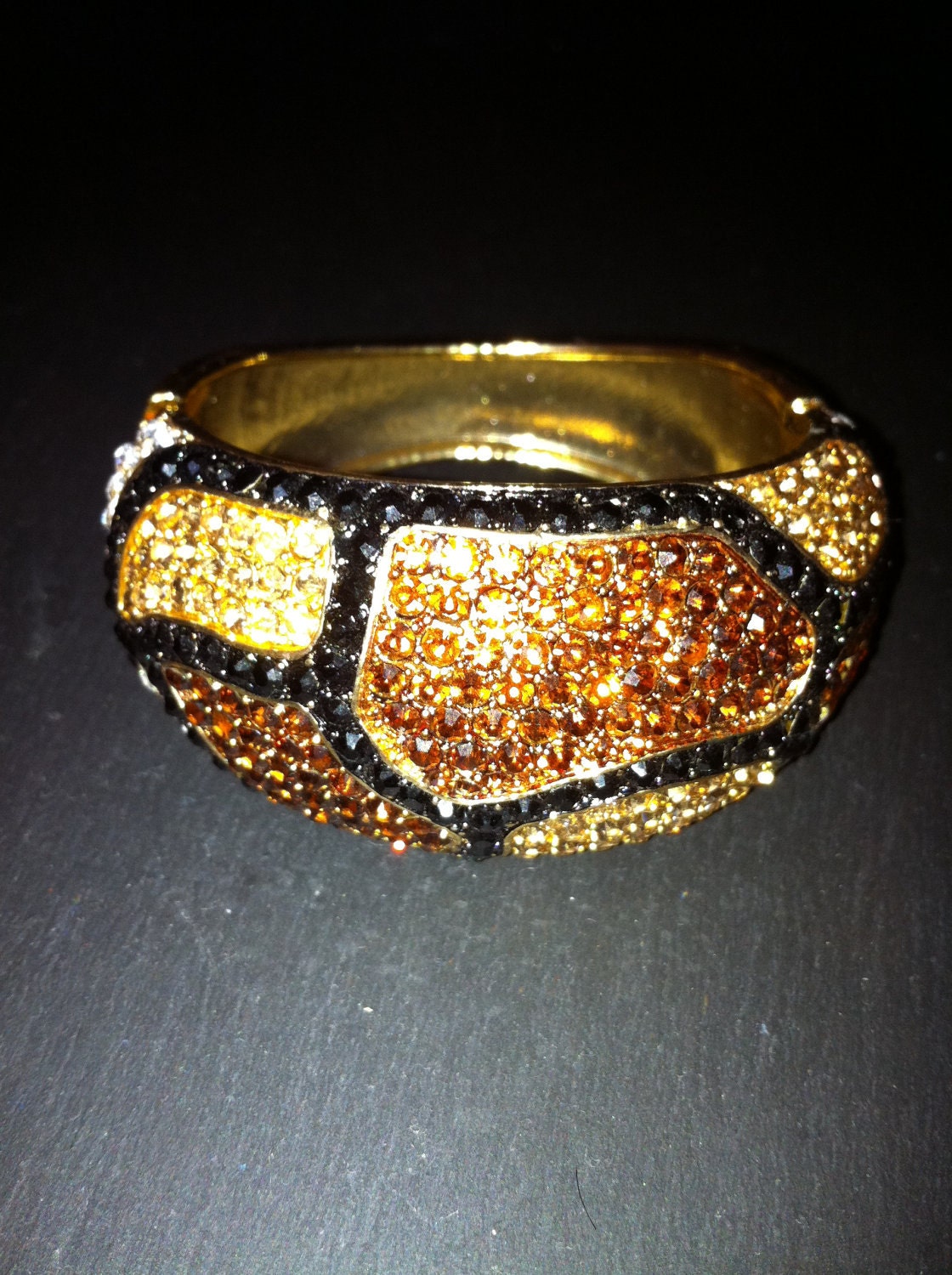 Leopard Swarovski Bangle Bracelet