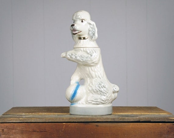 Vintage 1970's Jim Beam Whiskey Decanter - Penny the Poodle