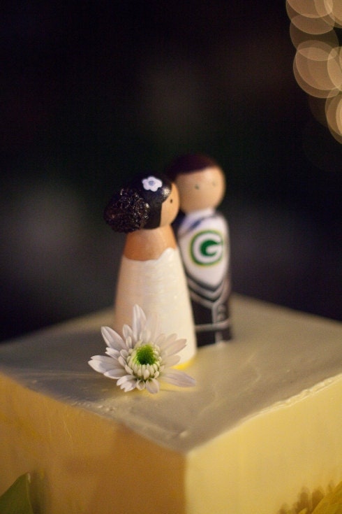 Custom Sports Wedding Cake Topper Bride Groom Themed Sport Team Baseball 