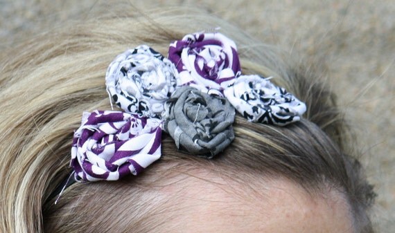 Plum Tickled Headband- paisleyorpolkadots