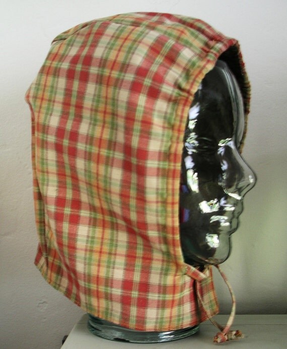 Rain Hood Travel Carrying Bag - Upcycled from New Scrap Fabric - For Your Purse or Backpack - Be Prepared for Rain