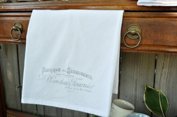 French inspired tea towel- Fenetre