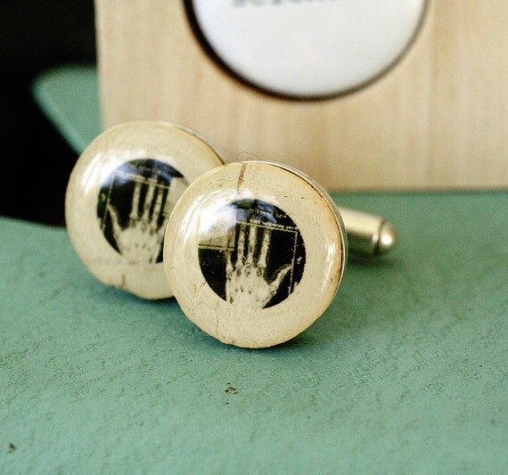 Mad Scientist Cufflinks - Wine Cork Jewelry Upcycled by Uncorked
