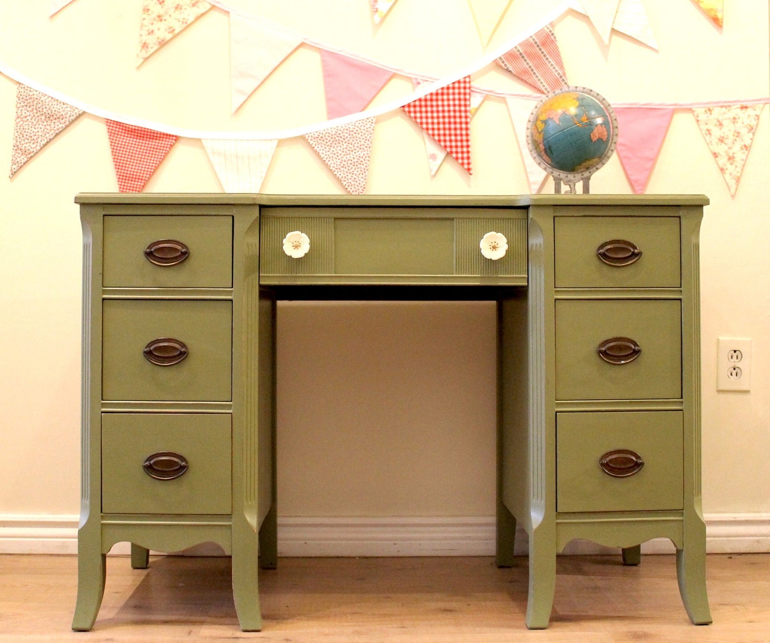 Olive Green Desk