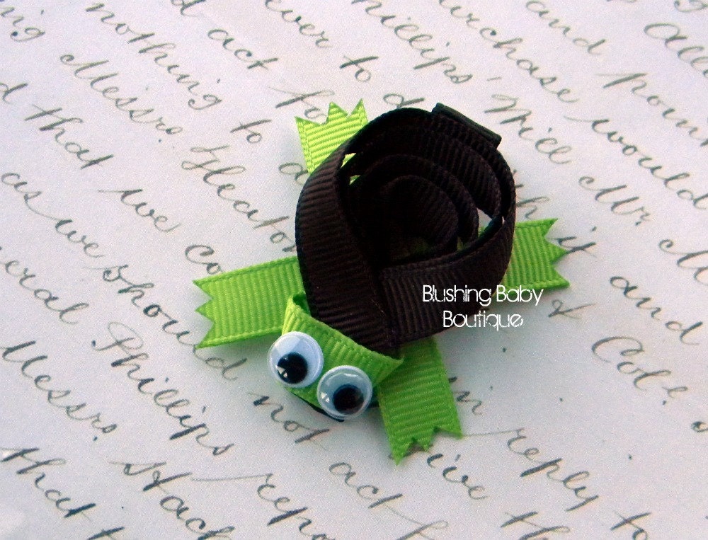 Turtle Hair Clip-- Perfect for Spring-- Birthdays and Baby Showers