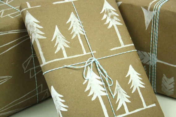 Tree Wrapping Paper Kraft paper gift wrap for Christmas or all occasion