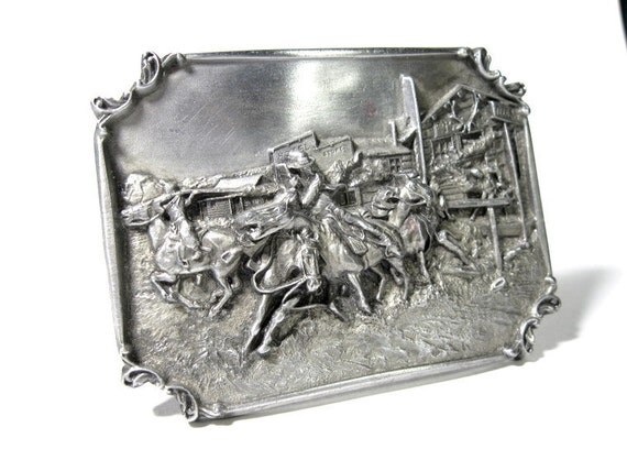 Vintage Belt Buckle, Pewter, Siskiyou Buckle Company, Limited Edition