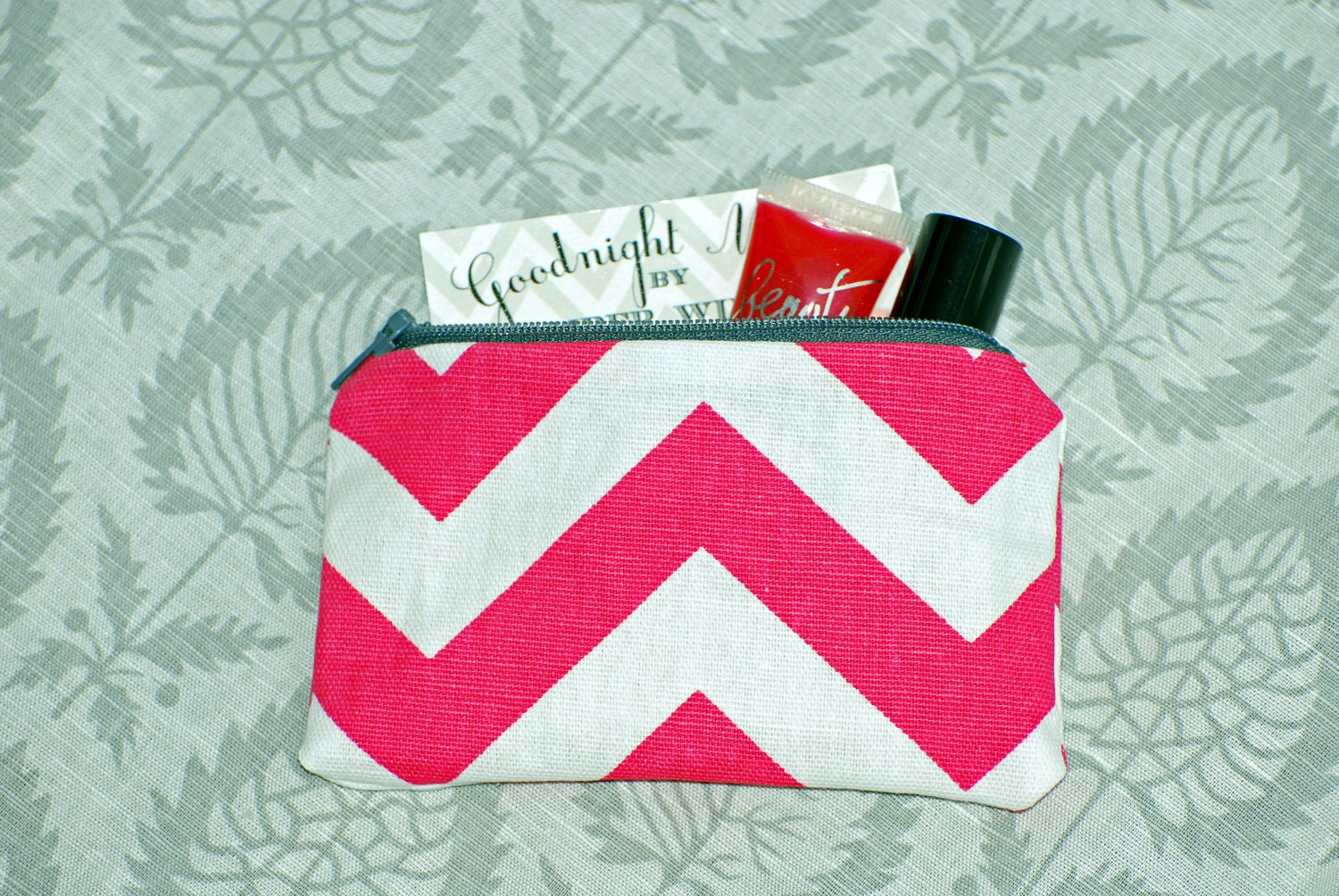 Mini Chevron Zipper Pouch