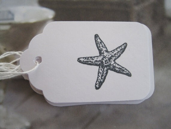 Coastal Christmas- Starfish Gift Tags(set of 20)