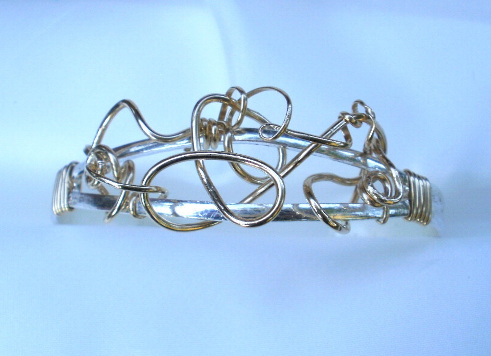 Swirls of Gold II Cuff Bracelet