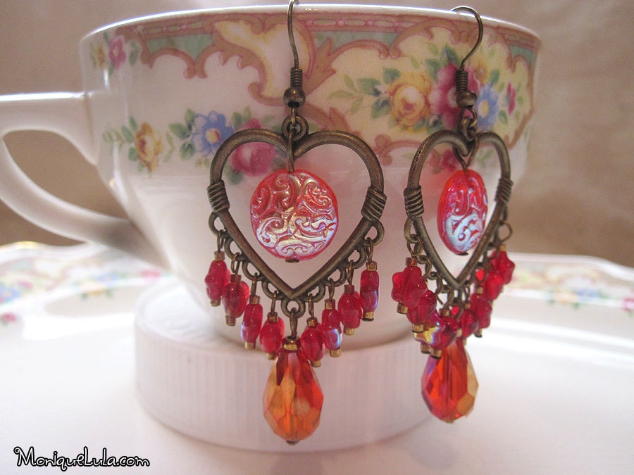 Ruby Chandelier Earrings