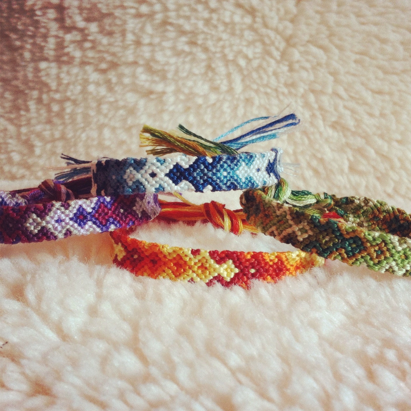 MADE TO ORDER: Braided Handmade Embroidery Floss Friendship Bracelet - Multicolored Thin Graduated Arrowhead