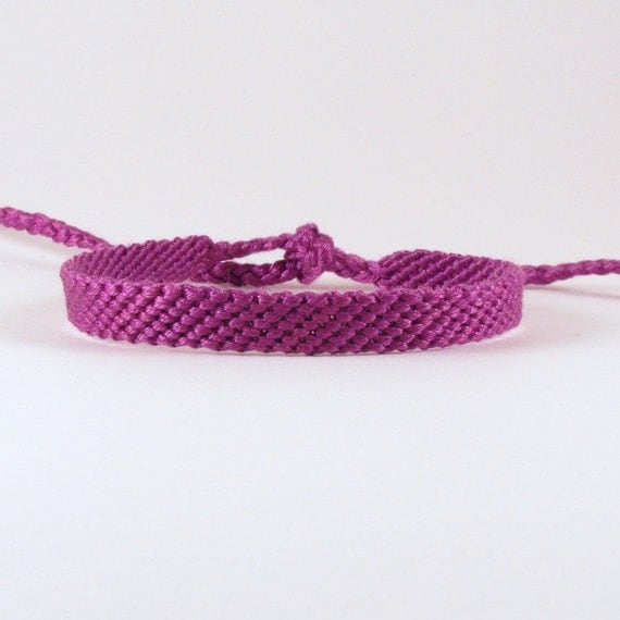 Friendship bracelet, Macrame, Simply Solid Purple, made to order