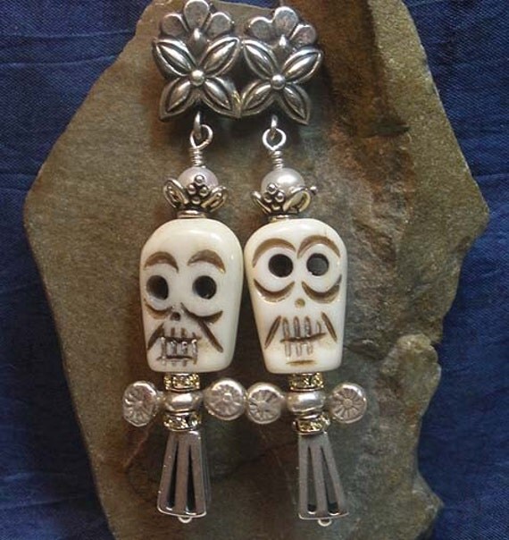 Day of the Dead Halloween Skull Earrings