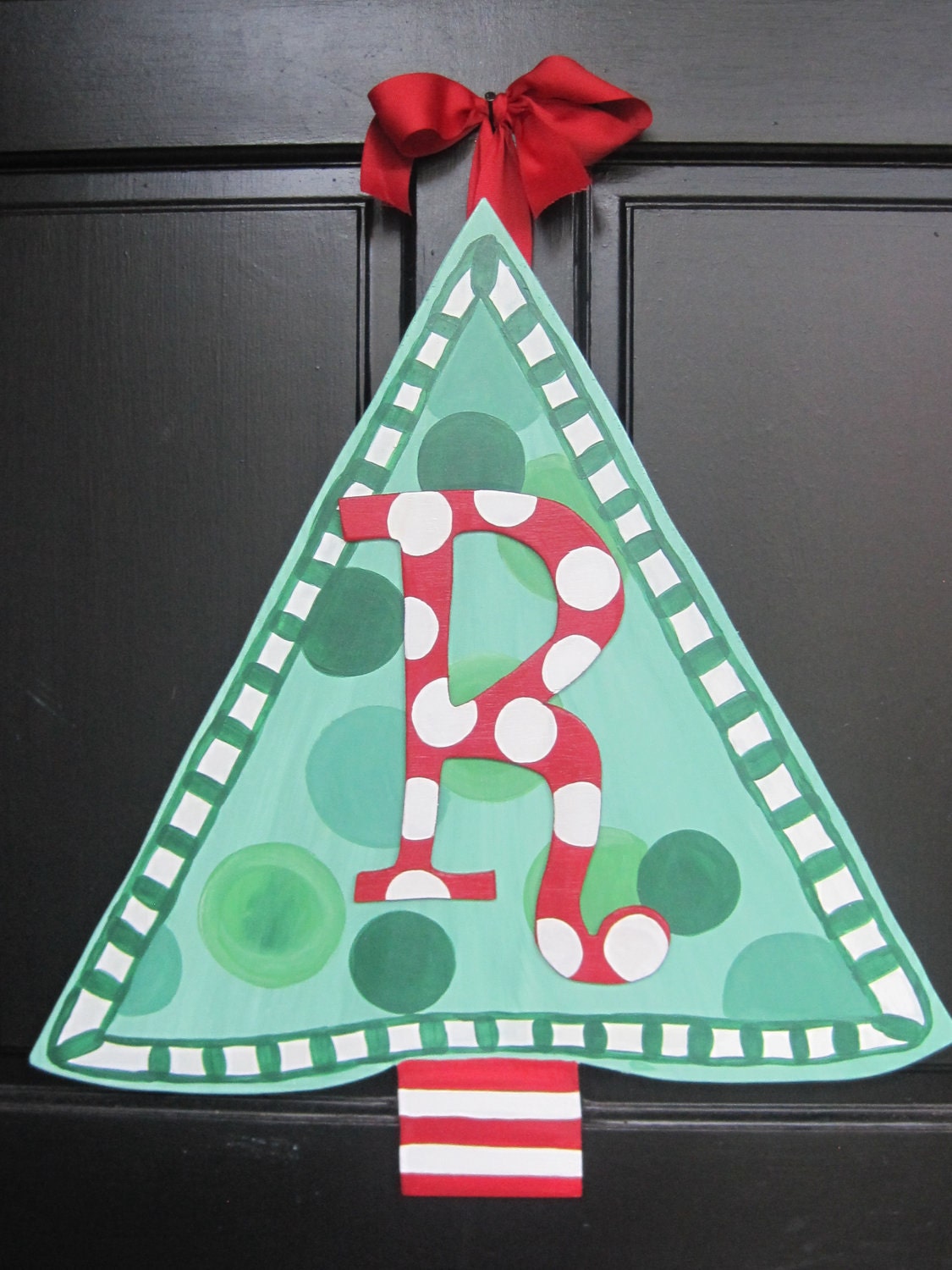 Christmas Tree Wooden Door Hanger