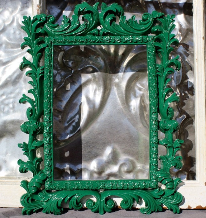 Ornate Picture Frame Emerald Green