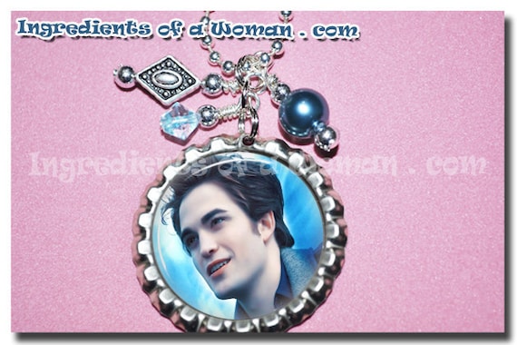Edward Cullen Twilight Necklace Personalized Bottlecap Bottle Cap Vampire by Ingredients of a Woman