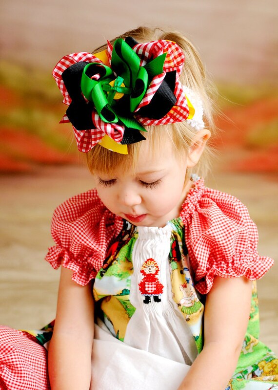 Boutique Hand-Smocked Little Red Riding Hood Dress & Bloomers Set-riding, hood, dress, bloomers, set, boutique, hand, smocked