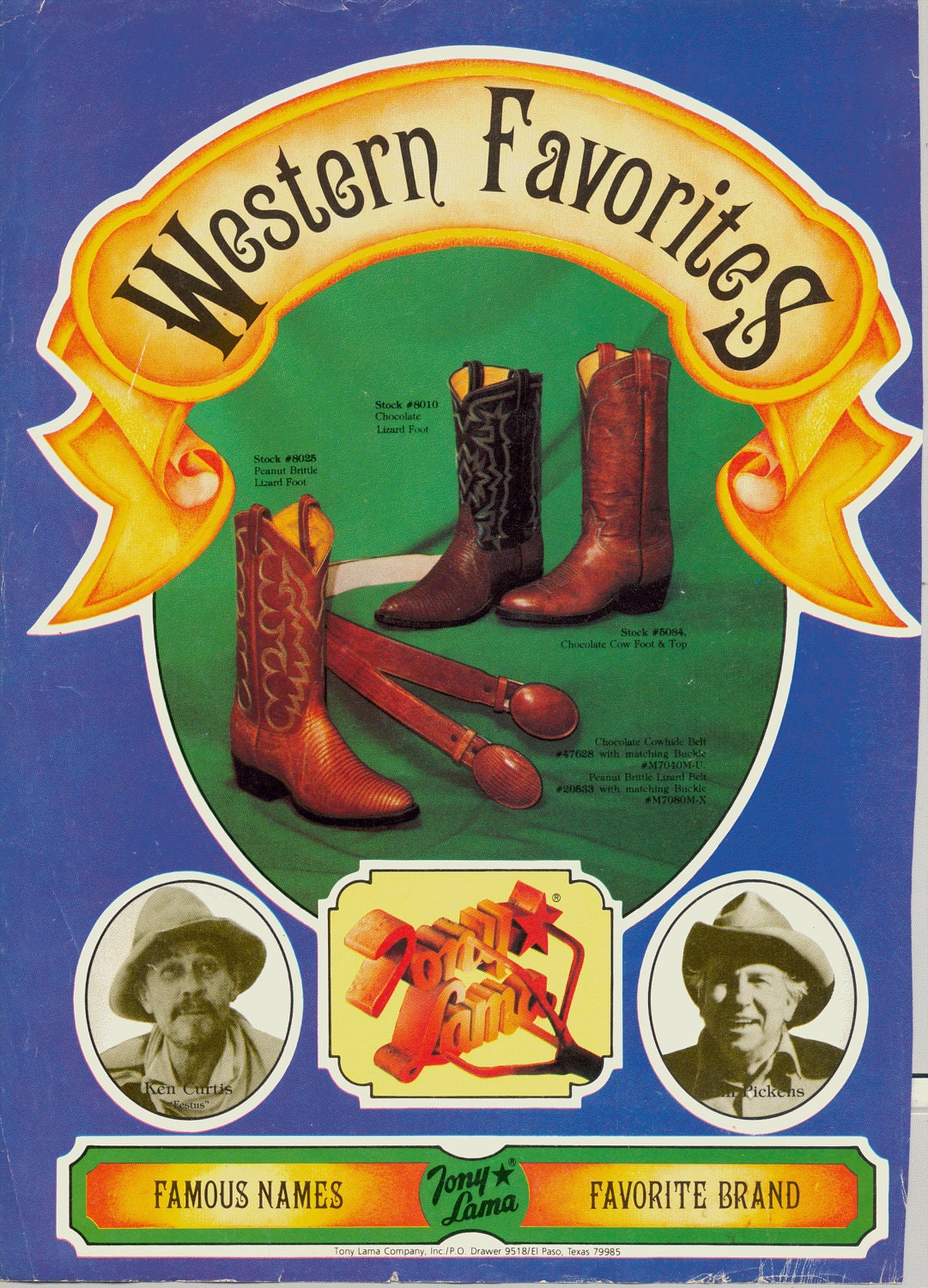 Vintage Magazine Ad for Western Favorites Tony Lama Cowboy Boots