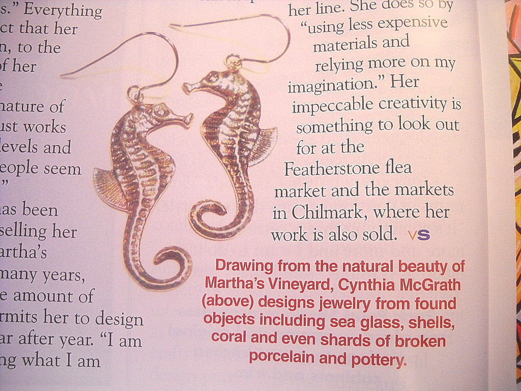 Sea Horse Earrings - Seahorse Jewelry - Sterling Silver Jewelry -