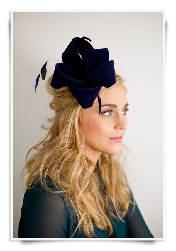 Fall 2011 Hats- Style 7- Cheery Bow and Feather Fascinator